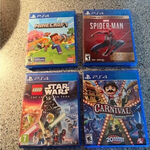 PS4 Game Collection - Blue Cases